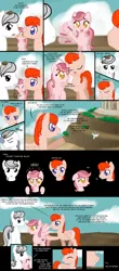 Size: 1000x2268 | Tagged: safe, artist:nimaru, derpibooru import, oc, oc:black cherry, oc:breakneck, oc:rook, unofficial characters only, pony, mountain, rock