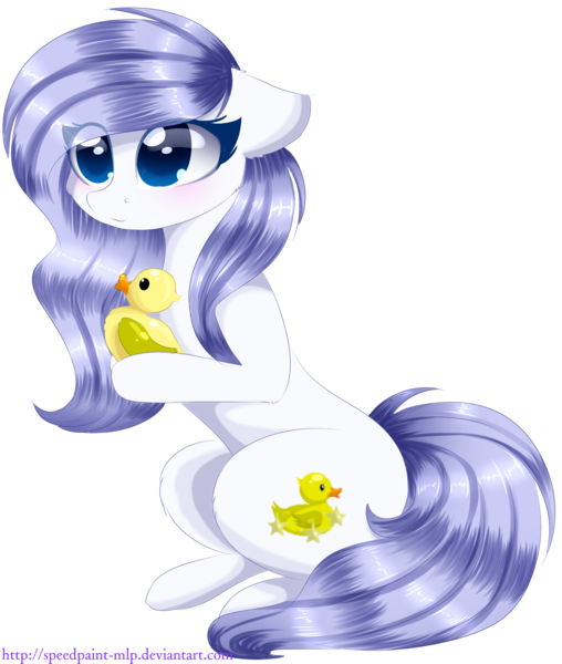 Size: 1848x2184 | Tagged: safe, artist:little-sketches, derpibooru import, oc, oc:lucky duck, unofficial characters only, earth pony, pony, female, flipped cutie mark, mare, rubber duck, simple background, sitting, solo, transparent background, wrong cutie mark