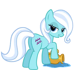 Size: 6600x6082 | Tagged: safe, artist:aborrozakale, derpibooru import, oc, oc:aquarius, earth pony, pony, absurd resolution, aquarius, female, jar, jug, lidded eyes, mare, plot, ponyscopes, simple background, solo, transparent background, vector, water, zodiac