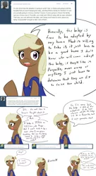 Size: 2400x4400 | Tagged: safe, artist:jake heritagu, derpibooru import, oc, oc:sandy hooves, unofficial characters only, pony, ask pregnant scootaloo, absurd resolution, blushing, clothes, comic, laughing