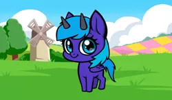 Size: 1024x600 | Tagged: safe, derpibooru import, oc, oc:storm of icicles, unofficial characters only, pony, fanfic:legend of pyrrhia, dragonblood, female, windmill