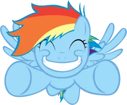 Size: 4842x4000 | Tagged: safe, artist:blindcavesalamander, derpibooru import, rainbow dash, pony, absurd resolution, female, filly, filly rainbow dash, flying, simple background, smiling, solo, transparent background, vector, younger