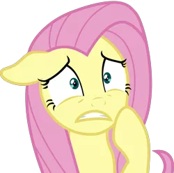 Size: 3021x3000 | Tagged: safe, artist:uponia, derpibooru import, fluttershy, pony, discordant harmony, female, mare, simple background, solo, transparent background, vector, worried