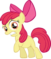 Size: 3515x4000 | Tagged: safe, artist:blindcavesalamander, derpibooru import, apple bloom, pony, the show stoppers, high res, scared, simple background, solo, transparent background, vector