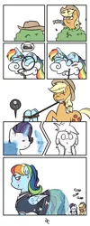 Size: 2000x5000 | Tagged: safe, artist:doggonepony, derpibooru import, applejack, rainbow dash, rarity, pony, absurd resolution, clothes, cloud, comic, dress, forced makeover, lasso, makeover, pictogram, rainbow dash always dresses in style, revenge, rope, sleeping, tomboy taming
