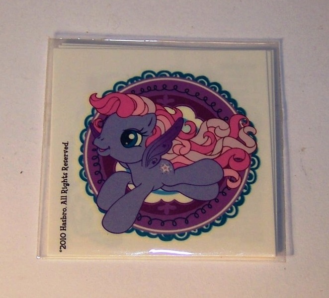 Size: 769x697 | Tagged: safe, derpibooru import, starsong, pony, g3.5, irl, merchandise, photo, solo, sticker