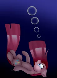 Size: 2500x3400 | Tagged: semi-grimdark, artist:tomboygirl45, derpibooru import, pinkie pie, earth pony, pony, bubble, crying, drowning, female, high res, imminent death, mare, pinkamena diane pie, solo, underwater