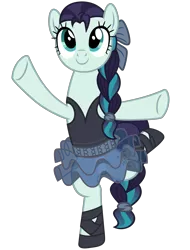 Size: 2200x2900 | Tagged: safe, artist:cheezedoodle96, derpibooru import, coloratura, pony, a royal problem, .svg available, alternate hairstyle, balancing, ballerina, bow, braid, braided ponytail, braided tail, clothes, colorina, female, mare, ponytail, see-through, see-through skirt, simple background, skirt, solo, svg, transparent background, tutu, twilarina, vector