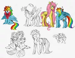 Size: 1400x1078 | Tagged: safe, artist:xenon, derpibooru import, fluttershy, rainbow dash, twilight sparkle, pony, book, bow, bucket, bucketdash, cute, dashabetes, height difference, looking at each other, reading, smiling, tongue out, unshorn fetlocks