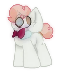 Size: 592x684 | Tagged: safe, artist:thefanficfanpony, derpibooru import, svengallop, pony, blank flank, glasses, solo, younger