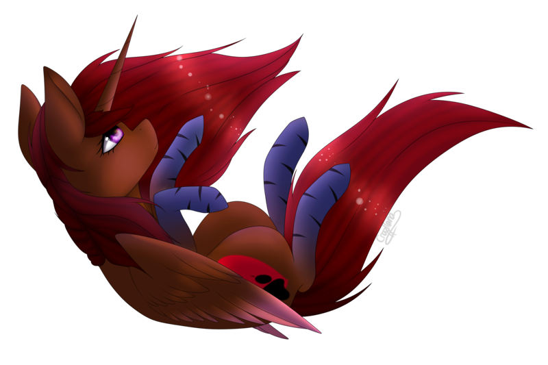 Size: 4500x3000 | Tagged: safe, artist:crazllana, derpibooru import, oc, oc:amber, unofficial characters only, alicorn, pony, absurd resolution, falling, female, high res, mare, simple background, solo, transparent background