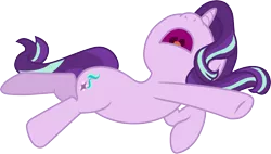 Size: 3059x1739 | Tagged: safe, artist:davidsfire, derpibooru import, starlight glimmer, pony, unicorn, a royal problem, cute, female, glimmerbetes, lying down, mare, nose in the air, open mouth, side, simple background, sleeping, sleepy starlight, solo, transparent background, vector