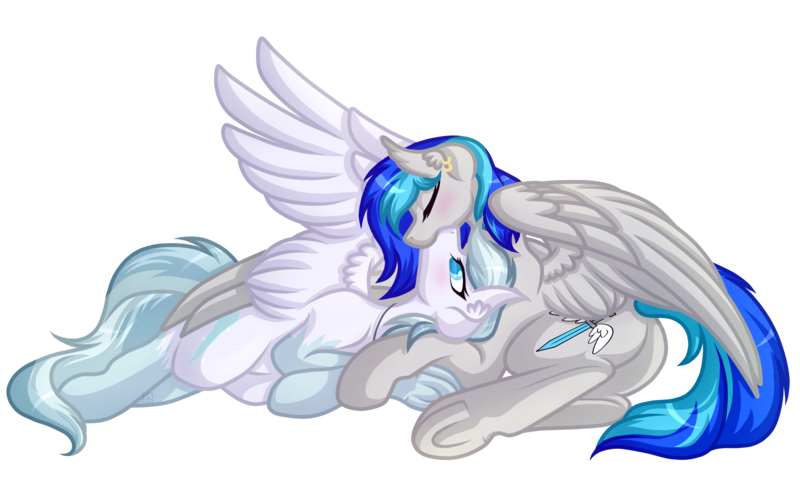 Size: 6000x3761 | Tagged: safe, artist:amazing-artsong, derpibooru import, oc, oc:coldfire, oc:glacial shine, unofficial characters only, pegasus, pony, absurd resolution, commission, eyes closed, female, kissing, lesbian, mare, oc x oc, shipping, simple background, transparent background