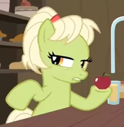Size: 359x366 | Tagged: safe, derpibooru import, screencap, granny smith, earth pony, pony, the perfect pear, adorasmith, cropped, cute, madorable, solo, young granny smith