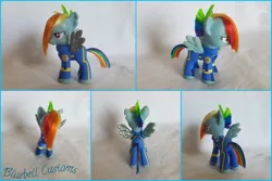 Size: 1594x1062 | Tagged: safe, artist:bluebellcustoms, derpibooru import, rainbow dash, pony, the cutie re-mark, alternate timeline, apocalypse dash, brushable, crystal war timeline, custom, irl, photo, toy