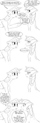 Size: 3300x10200 | Tagged: safe, artist:silfoe, derpibooru import, twilight sparkle, twilight sparkle (alicorn), twilight velvet, alicorn, pony, unicorn, royal sketchbook, absurd resolution, comic, crying, dialogue, female, floppy ears, grayscale, mare, monochrome, mother and daughter, simple background, white background