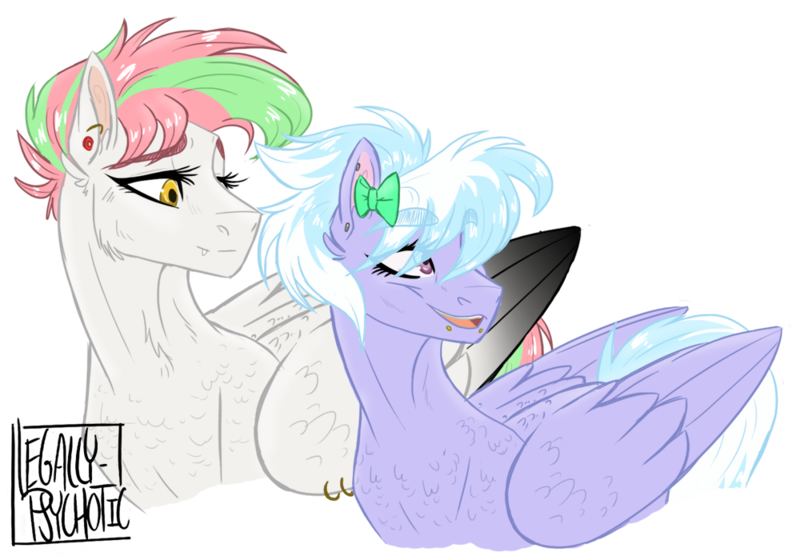 Size: 1000x700 | Tagged: safe, artist:legally-psychotic, derpibooru import, cloudchaser, oc, oc:crescendo, pegasus, pony, colored wings, colored wingtips, female, mare, not blossomforth, simple background, transparent background