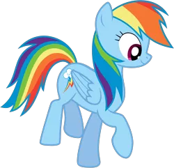 Size: 3520x3390 | Tagged: safe, artist:tomfraggle, derpibooru import, rainbow dash, pegasus, pony, female, high res, mare, simple background, solo, transparent background, vector, walking
