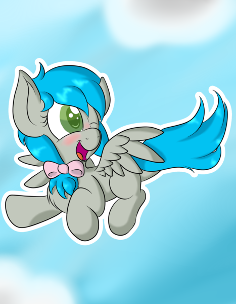 Size: 1400x1800 | Tagged: safe, artist:laptopbrony, derpibooru import, oc, oc:darcy sinclair, unofficial characters only, pony, cute, flying, looking back