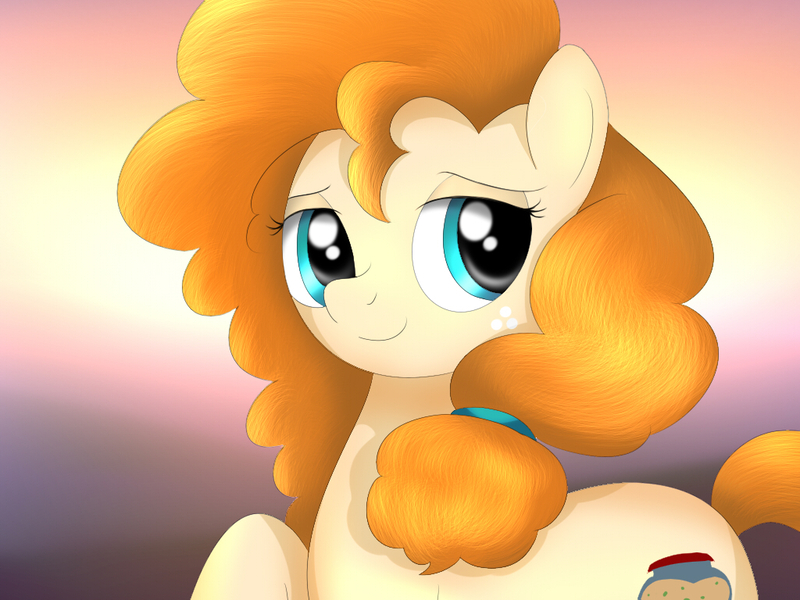 Size: 1024x768 | Tagged: safe, artist:fotasy, derpibooru import, pear butter, earth pony, pony, the perfect pear, cute, female, freckles, mare, pearabetes, smiling, solo