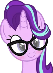 Size: 3297x4500 | Tagged: safe, artist:slb94, derpibooru import, starlight glimmer, pony, unicorn, absurd resolution, blushing, bust, cute, female, glasses, glimmerbetes, mare, nerd, simple background, solo, transparent background, vector