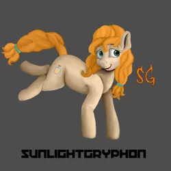 Size: 6000x6000 | Tagged: safe, artist:sunlightgryphon, derpibooru import, pear butter, earth pony, pony, the perfect pear, absurd resolution, female, mare, simple background, smiling, solo