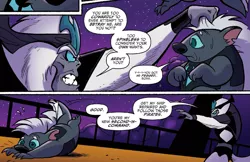 Size: 1373x888 | Tagged: safe, artist:andypriceart, derpibooru import, idw, grubber, storm king, pony, my little pony: the movie, spoiler:comic, spoiler:comic mlp movie prequel, duo, male, my little pony: the movie prequel, official comic, speech bubble