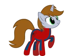 Size: 7732x5963 | Tagged: safe, artist:aborrozakale, derpibooru import, oc, oc:littlepip, unofficial characters only, pony, unicorn, fallout equestria, absurd resolution, crossover, female, mare, simple background, solo, spider-man, transparent background, vector