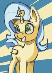 Size: 1536x2128 | Tagged: safe, artist:post-it, derpibooru import, oc, oc:posty, unofficial characters only, pony, abstract background, blank flank, colored sketch, sketch, solo, sticky note