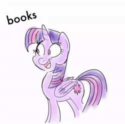 Size: 595x591 | Tagged: safe, artist:zigragirl, derpibooru import, twilight sparkle, twilight sparkle (alicorn), alicorn, pony, book, bookhorse, digital art, female, mare, simple background, solo, that pony sure does love books, white background