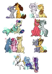 Size: 2342x3330 | Tagged: safe, artist:farewelldecency, deleted from derpibooru, derpibooru import, big macintosh, bon bon, braeburn, caramel, cheese sandwich, fleur-de-lis, limestone pie, lyra heartstrings, marble pie, maud pie, pinkie pie, pokey pierce, prince blueblood, starlight glimmer, sweetie drops, trixie, pony, unicorn, bisexual, bluetrix, caralime, champagne, clothes, female, fleurburn, flower, flower in hair, lesbian, lyrabon, lyre, male, marblemac, mare, maudwich, party horn, pinkie pie gets all the stallions, pinkiejoe, pokeypie, shipping, startrix, straight