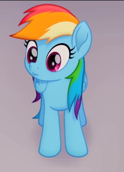 Size: 653x904 | Tagged: safe, derpibooru import, screencap, rainbow dash, pegasus, pony, my little pony: the movie, cropped, cute, female, mare, sideways glance, solo