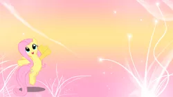 Size: 1920x1080 | Tagged: safe, artist:unfiltered-n, derpibooru import, fluttershy, pony, abstract background, flying, smiling, solo, wallpaper