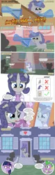 Size: 3300x10489 | Tagged: safe, artist:perfectblue97, derpibooru import, spike, twilight sparkle, oc, oc:silver jubilee, dragon, earth pony, gryphon, pony, comic:without magic, absurd resolution, blank flank, comic, crying, earth pony twilight, floppy ears, missing ear, pointy ponies, poster, shears