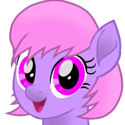 Size: 1000x1000 | Tagged: safe, artist:toyminator900, derpibooru import, oc, oc:melody notes, unofficial characters only, pegasus, pony, bust, cute, female, looking at you, mare, open mouth, portrait, simple background, smiling, solo, style emulation, toyminator900 is trying to murder us, transparent background