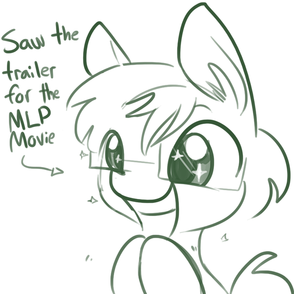 Size: 792x792 | Tagged: safe, artist:tjpones, derpibooru import, oc, oc:tjpones, unofficial characters only, earth pony, pony, arrow, clapping, cute, ear fluff, excited, glasses, grin, happy, hooves together, male, monochrome, ocbetes, ponysona, reaction, simple background, sitting, smiling, solo, sparkles, squee, stallion, starry eyes, text, white background, wingding eyes