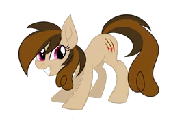 Size: 800x600 | Tagged: safe, artist:wubcakeva, derpibooru import, oc, oc:cupcake slash, unofficial characters only, earth pony, pony, female, grin, mare, simple background, smiling, solo, transparent background