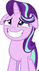 Size: 3134x5732 | Tagged: safe, artist:ironm17, derpibooru import, starlight glimmer, pony, unicorn, a royal problem, absurd resolution, floppy ears, grin, nervous, nervous grin, simple background, smiling, solo, transparent background, vector