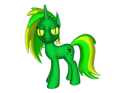 Size: 1200x900 | Tagged: safe, deleted from derpibooru, derpibooru import, oc, oc:toxigo paralysis, unofficial characters only, pony, unicorn, biohazard, cutie mark, looking at you, simple background, slit eyes, transparent background