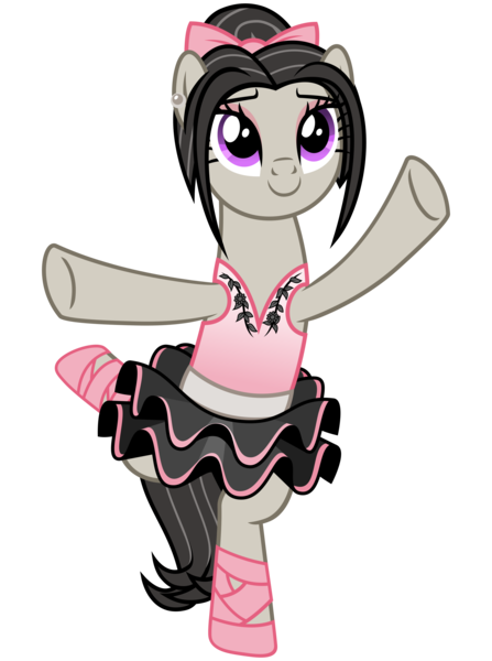 Size: 2200x2950 | Tagged: safe, artist:cheezedoodle96, derpibooru import, octavia melody, pony, a royal problem, .svg available, alternate hairstyle, balancing, ballerina, bow, clothes, ear piercing, earring, female, hair bun, jewelry, mare, octaviarina, piercing, simple background, skirt, solo, svg, transparent background, tutu, twilarina, vector