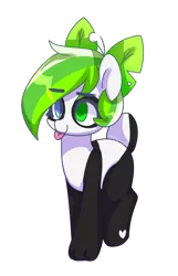 Size: 642x1000 | Tagged: safe, artist:lnspira, derpibooru import, oc, oc:bamboo, unofficial characters only, original species, panda pony, pony, female, heterochromia, mare, simple background, solo, tongue out, transparent background