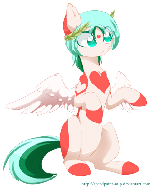 Size: 1024x1254 | Tagged: safe, artist:little-sketches, derpibooru import, oc, oc:miu, unofficial characters only, pegasus, pony, colored pupils, colored wings, female, laurel wreath, mare, simple background, sitting, solo, transparent background