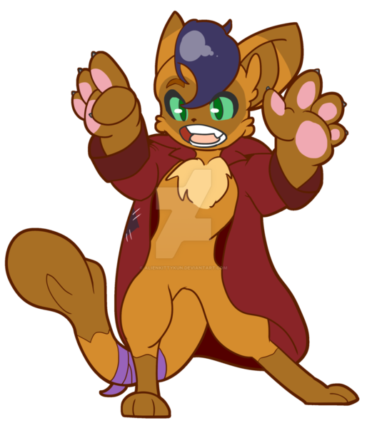 Size: 1024x1196 | Tagged: abyssinian, anthro, artist:alienkittykun, capperbetes, capper dapperpaws, cat, cute, derpibooru import, male, my little pony: the movie, safe, simple background, solo, transparent background