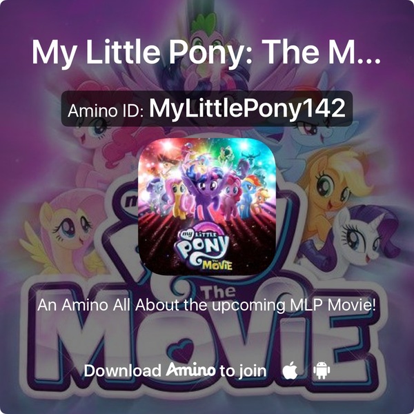 Size: 1024x1024 | Tagged: safe, derpibooru import, applejack, fluttershy, pinkie pie, rainbow dash, rarity, twilight sparkle, twilight sparkle (alicorn), alicorn, pony, my little pony: the movie, advertisement, amino, app, mane six