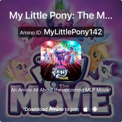 Size: 1024x1024 | Tagged: safe, derpibooru import, applejack, fluttershy, pinkie pie, rainbow dash, rarity, twilight sparkle, twilight sparkle (alicorn), alicorn, pony, my little pony: the movie, advertisement, amino, app, mane six