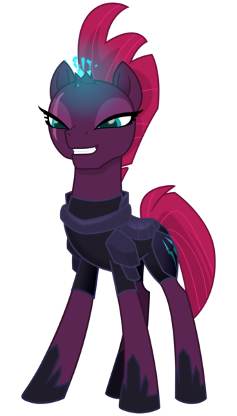 Size: 2000x3500 | Tagged: safe, artist:cheezedoodle96, derpibooru import, tempest shadow, pony, unicorn, my little pony: the movie, .svg available, armor, broken horn, confident, evil grin, female, grin, lidded eyes, magic, mare, simple background, smiling, smug, smugest shadow, solo, sparking horn, transparent background, vector