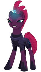 Size: 2000x3500 | Tagged: safe, artist:cheezedoodle96, derpibooru import, tempest shadow, pony, unicorn, my little pony: the movie, .svg available, armor, broken horn, confident, evil grin, female, grin, lidded eyes, magic, mare, simple background, smiling, smug, smugest shadow, solo, sparking horn, transparent background, vector