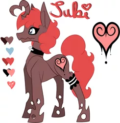 Size: 1888x1927 | Tagged: safe, artist:breeoche, derpibooru import, oc, oc:suki, unofficial characters only, changeling, hybrid, unicorn, changeling oc, femboy, male, red changeling, reference sheet