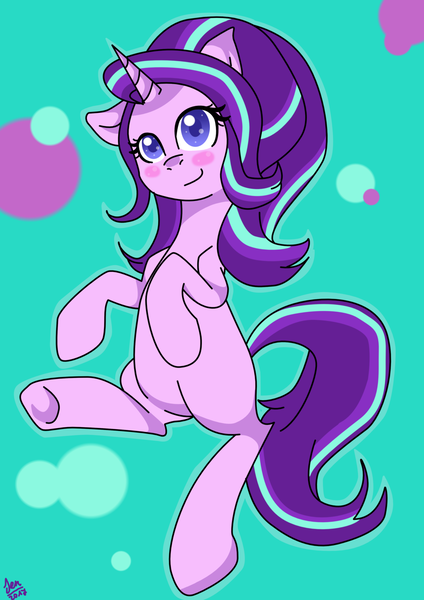 Size: 1024x1448 | Tagged: safe, artist:sunsetjennydash, derpibooru import, starlight glimmer, pony, unicorn, smiling, solo