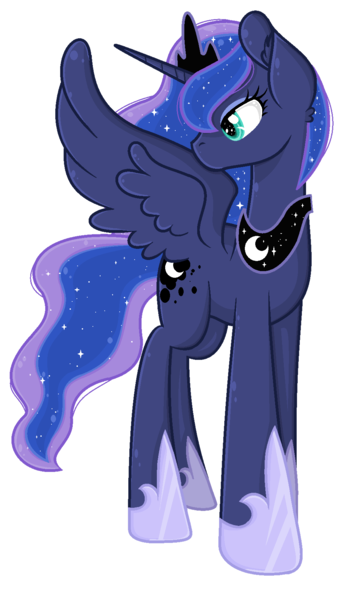 Size: 992x1724 | Tagged: safe, artist:angellightyt, derpibooru import, princess luna, alicorn, pony, jewelry, ms paint, regalia, simple background, solo, spread wings, transparent background, wings